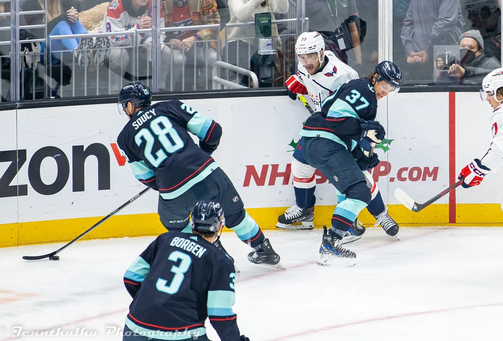 Kraken edge Capitals 5-3 despite Ovechkin's first goal